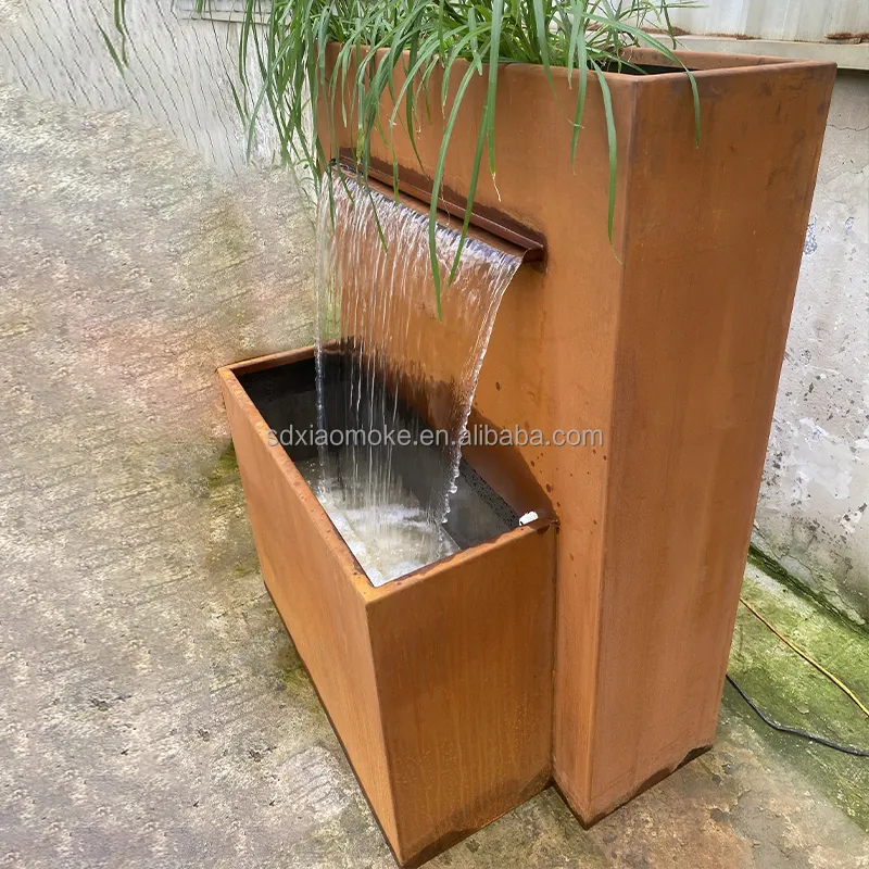 outdoor fountain waterfall 2023 new products  water feature outdoor metal fountain for garden