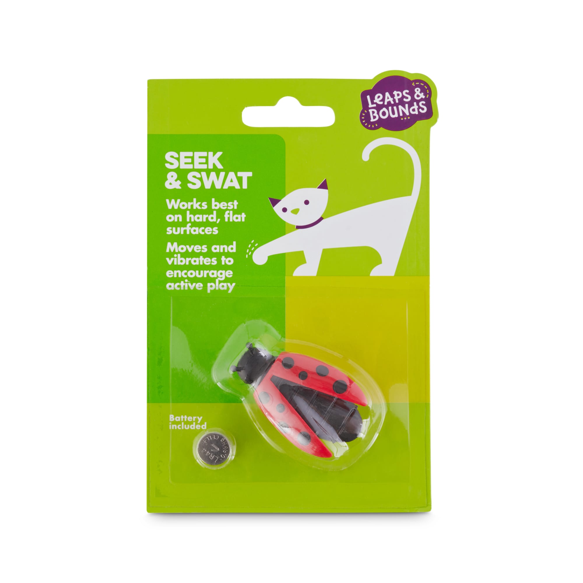 Leaps  Bounds Seek  Swat Electronic Lady Bug Cat Toy