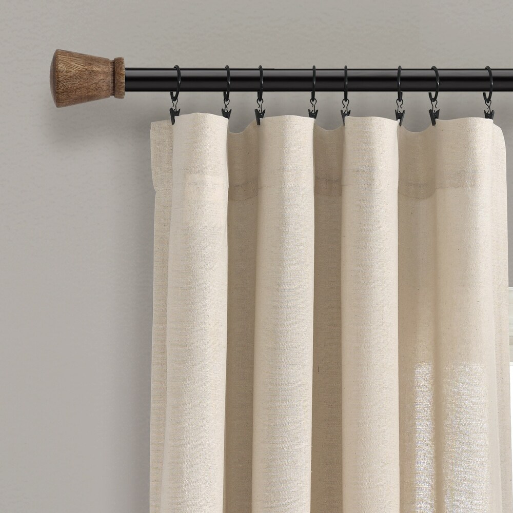 Lush Decor Linen Button New Window Curtain Single Panel   108\