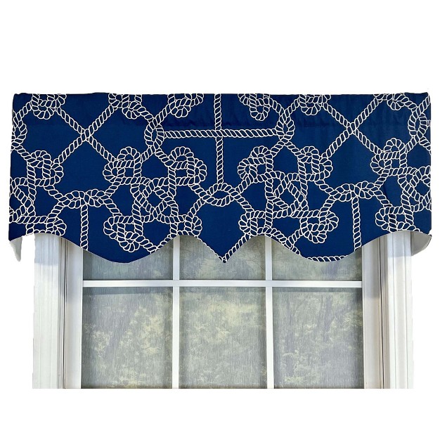 Rod Pocket Valance 50 quot X 17 quot Blue By Rlf Home