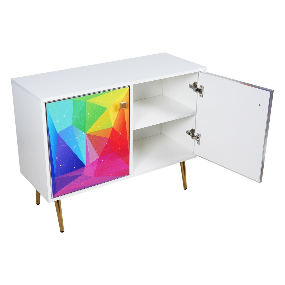 Modern Colorful 2 Door Wood Sideboards Console Table