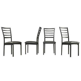 HomeSullivan Miona Black Metal Side Chair (Set of 4) 405038S4PC