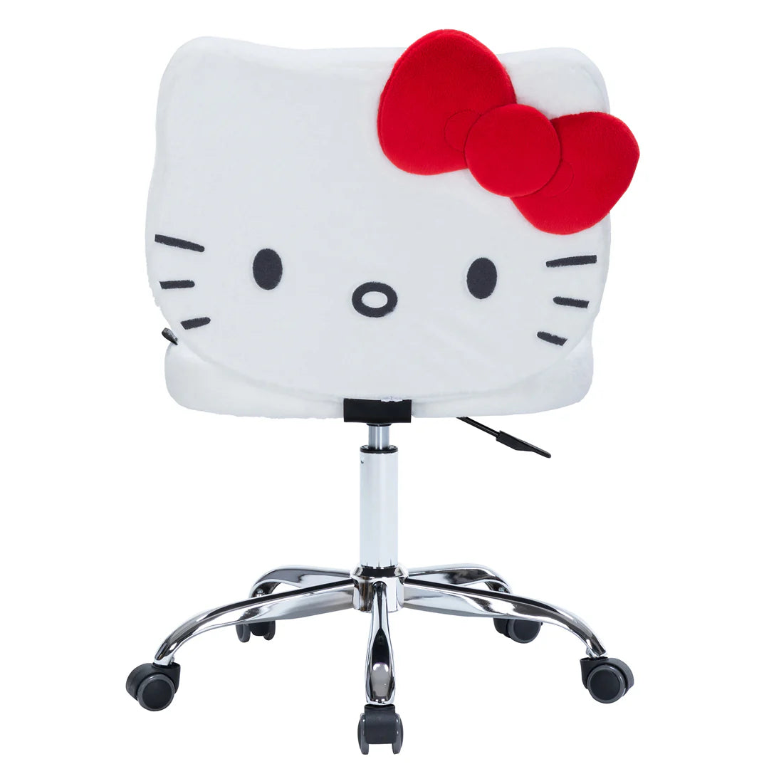 IVFC-HK229-TDYWHT | Hello Kitty® Teddy Fur Swivel Vanity Chair