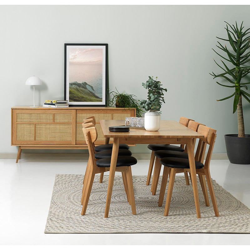 BARRALI Sideboard Buffet 180cm -  Natural & Rattan