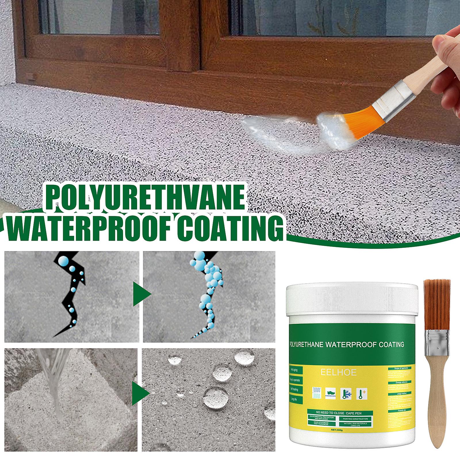 Transparent Waterproof Glue Exterior Wall， Bathroom， Toilet， Floor Tile， Penetrating Type Waterproofing Agent， Wall Leakproof Coating Color 100g+brush