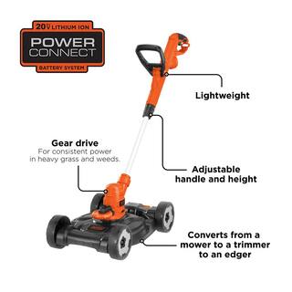 BLACK+DECKER 12 in. 6.5 AMP Corded Electric 3-in-1 String Trimmer  Lawn Edger with Lawn Mower Attachment MTE912