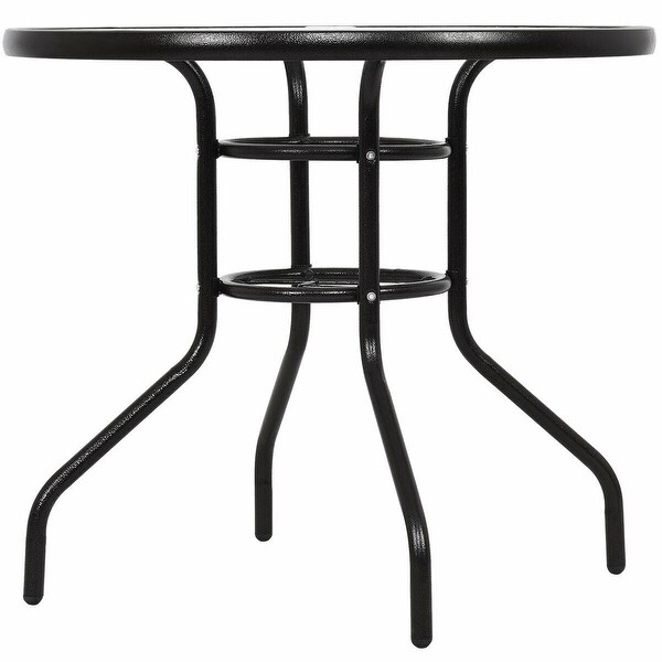 Patio Round Table Steel Frame Dining Table