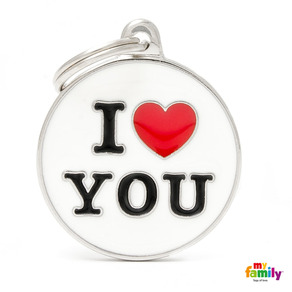 I Love You Enamel Dog Tag