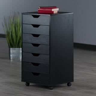 Winsome Halifax Black 7-Drawer Storage Cabinet 20792