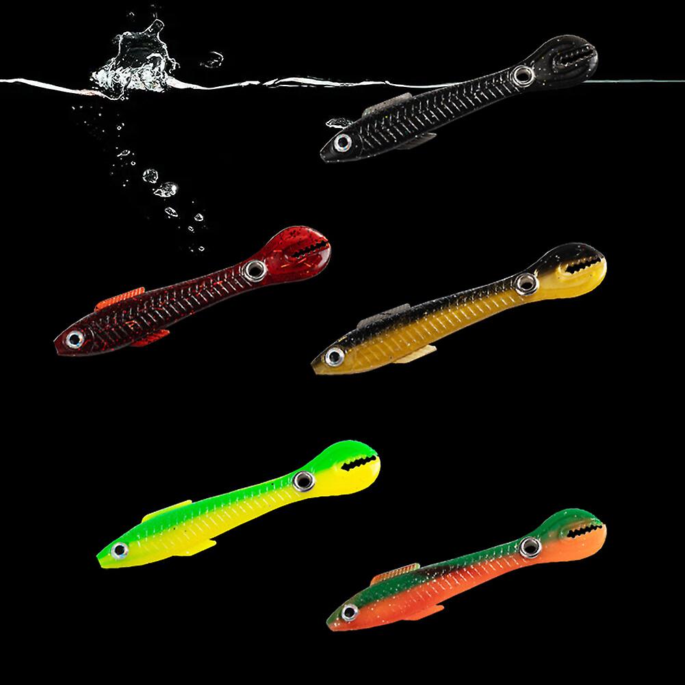 5pcs Soft Bionic Fishing Lure， Simulation Loach Soft Bait， Slow Sinking Bionic Swimming Lures， Fishing Equipment Bass Lures Fishing Stuff Simulation L