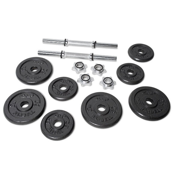 CAP RSWB 40TPB Adjustable Cast Iron Dumbbell Set w...