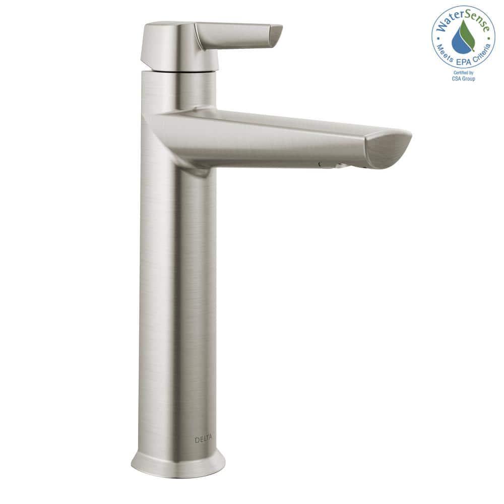 Delta Galeon Single Handle Single Hole Bathroom Faucet in Lumicoat Stainless