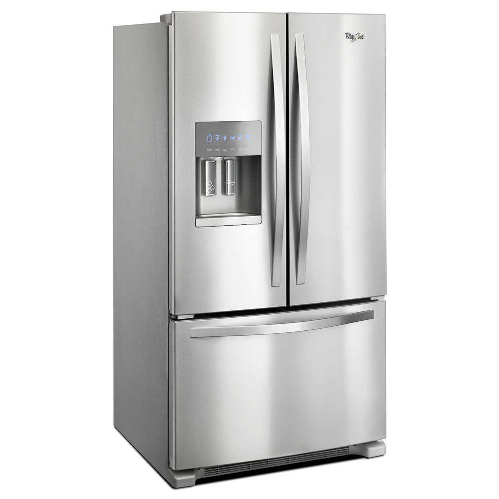 Whirlpool 25 cu. ft. French Door Refrigerator in Fingerprint-Resistant Stainless Steel WRF555SDFZ