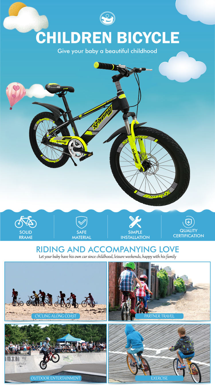 Xthang 2023 Factory wholesale children bike carbon steel kids bicycle cool ride on bike outdoor sport cycling 20 inch sport bike