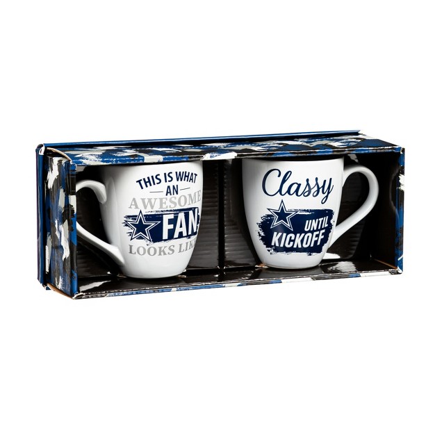 Evergreen Dallas Cowboys Ceramic Cup O x27 java 17oz Gift Set