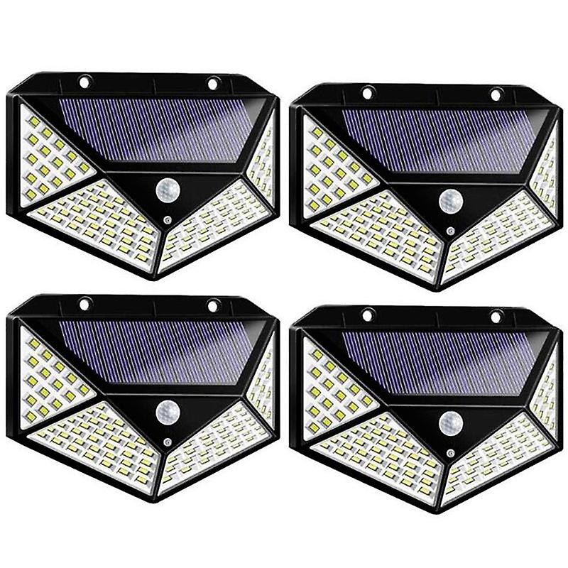 Foursided 100 led solar power wall lights