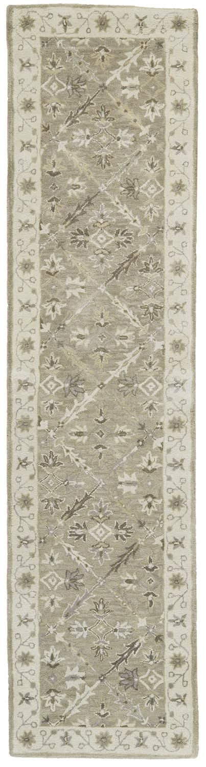 Botticino Hand Tufted Green and Beige Rug by BD Fine