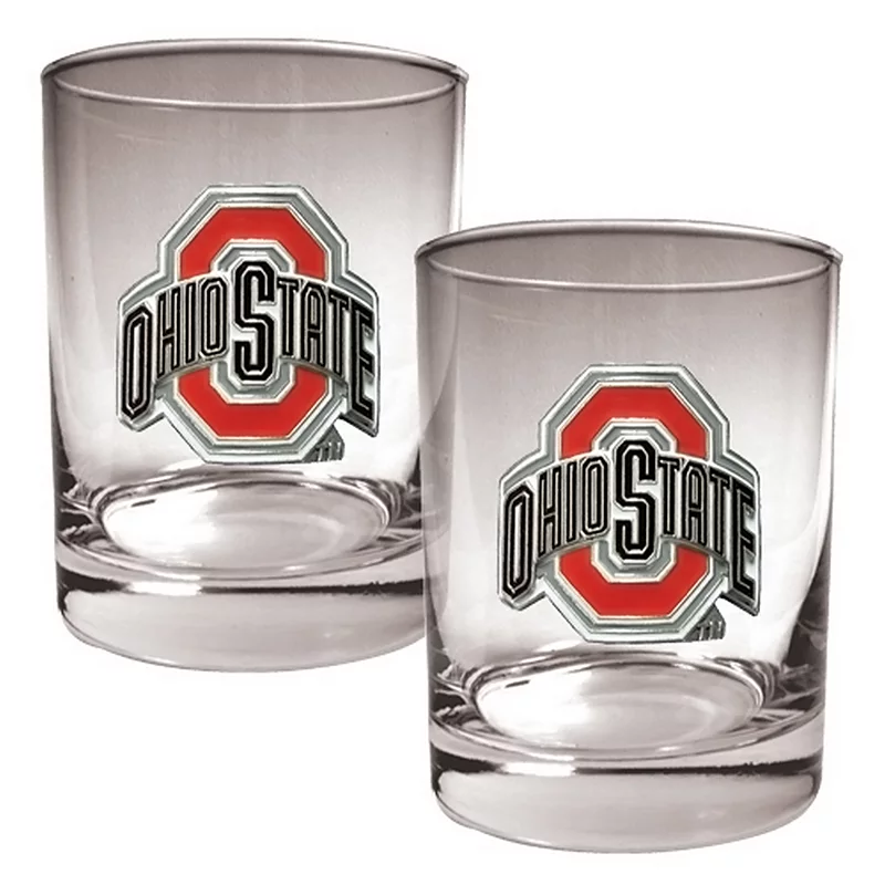 Ohio State Buckeyes 2-pc. Rocks Glass Set