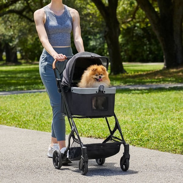 Frisco Modern No-Zip， Collapsible Cat and Dog Stroller