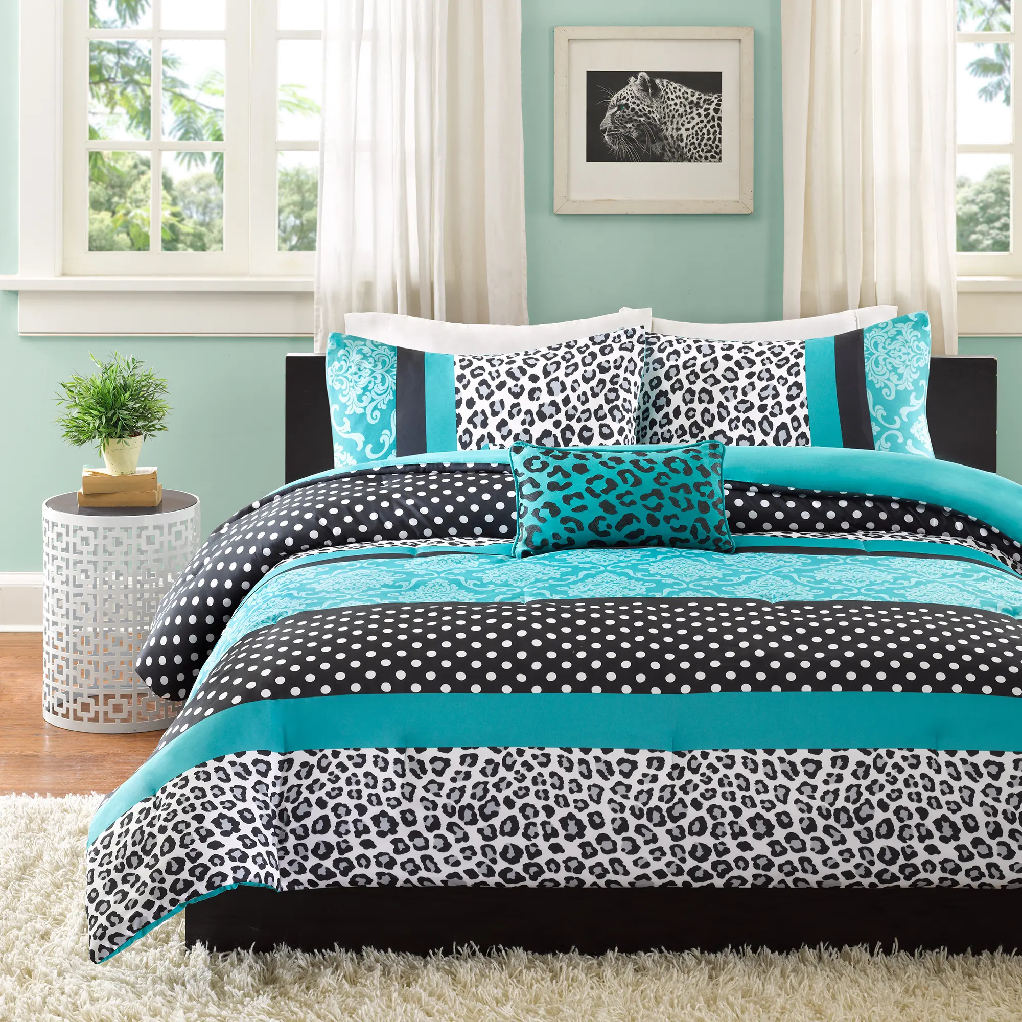 Chloe Teal Twin-Twin XL 3 Piece Bedding Collection