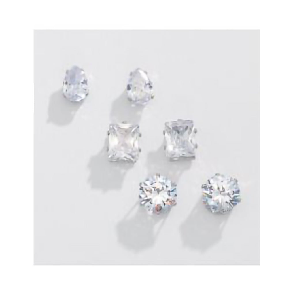 Periwinkle by Barlow   CZ Trio Studs - Earrings