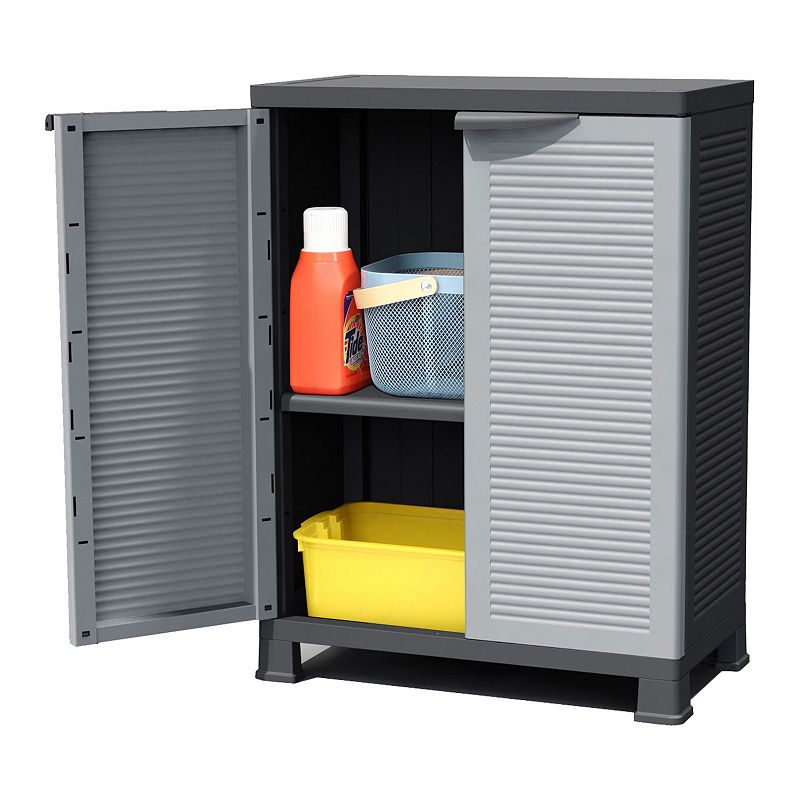 RAM Quality Products PRESTIGE Adjustable 1 Shelf Storage Utility Cabinet， Gray