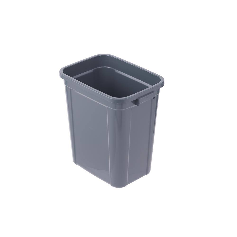 TRINITY EcoStorage 25 Gal. Sliding Trash Can Chrome TBFZ-2216