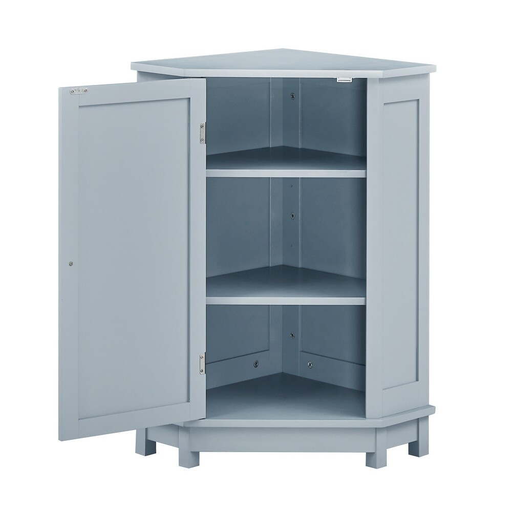 JASIWAY Triangle Bathroom Storage Cabinet with Adjustable Shelves