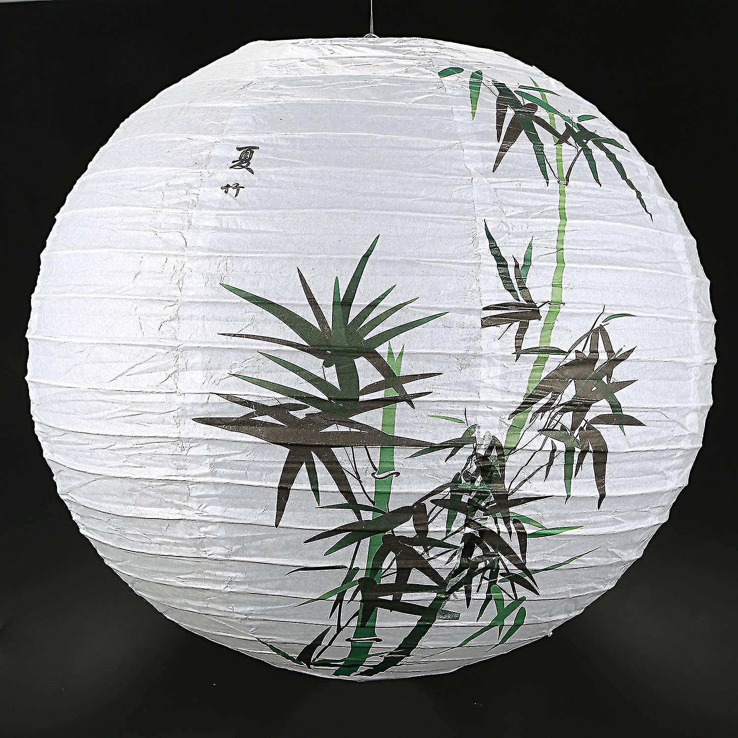 35cm Lamp Shade Paper Lantern Oriental Style Light Decoration， Bamboo