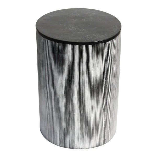 Aurelle Home Modern Aluminum Cylinder End Table