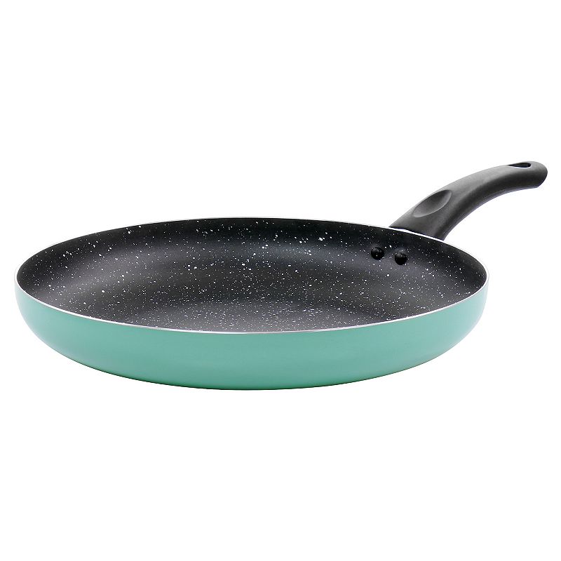 Oster Cocina Luneta 11.5 Inch Aluminum Nonstick Frying Pan in Teal