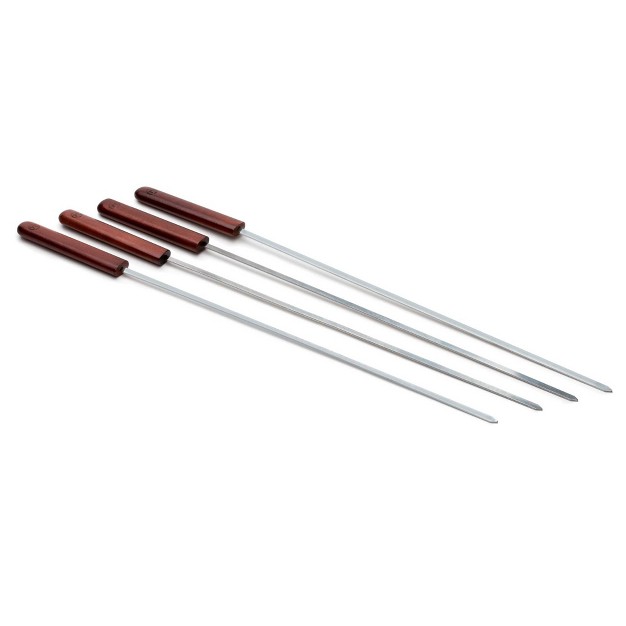 20 quot 4pk Rosewood Stainless Steel Skewers Outset