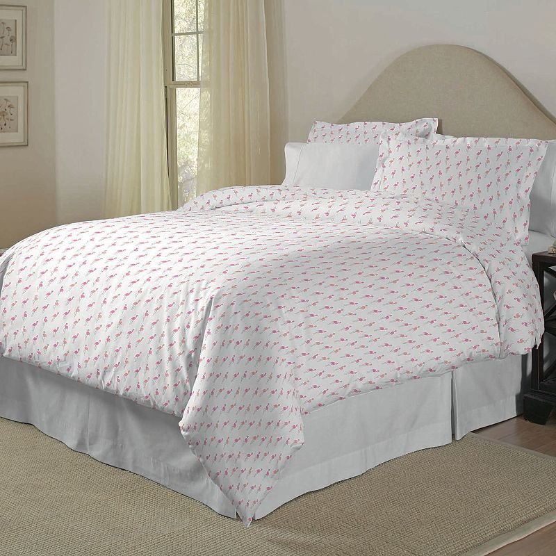 Pointehaven 200 Thread Count Cotton Print Duvet Cover Set