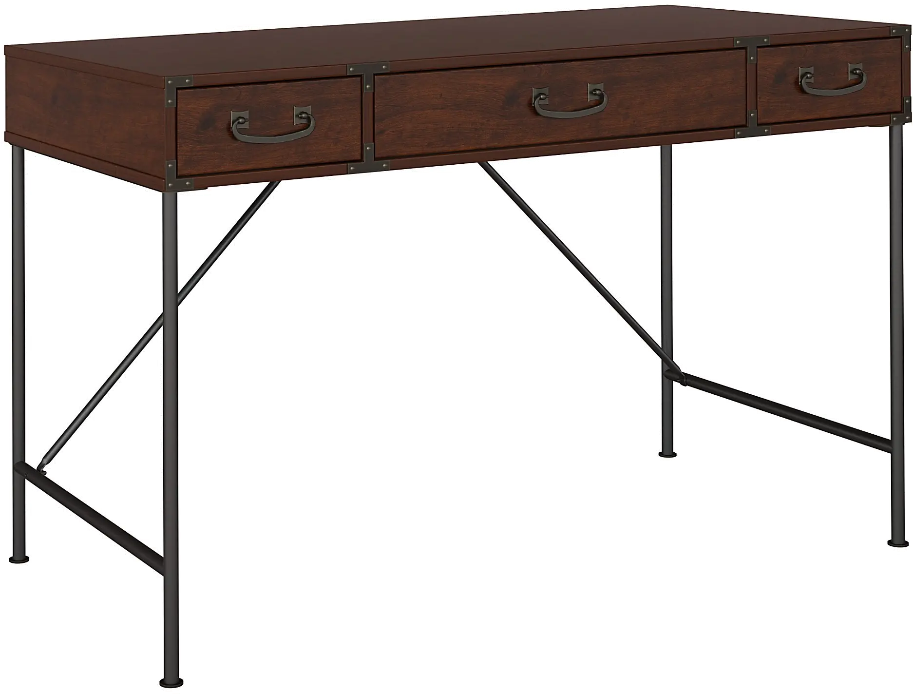 Ironworks Cherry Writing Desk (48 Inch) - Bush Furniture