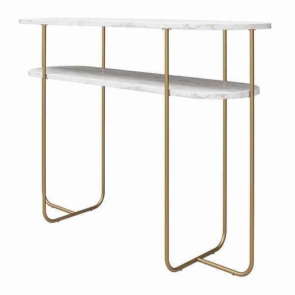 The Novogratz Athena Faux Marble Console Table