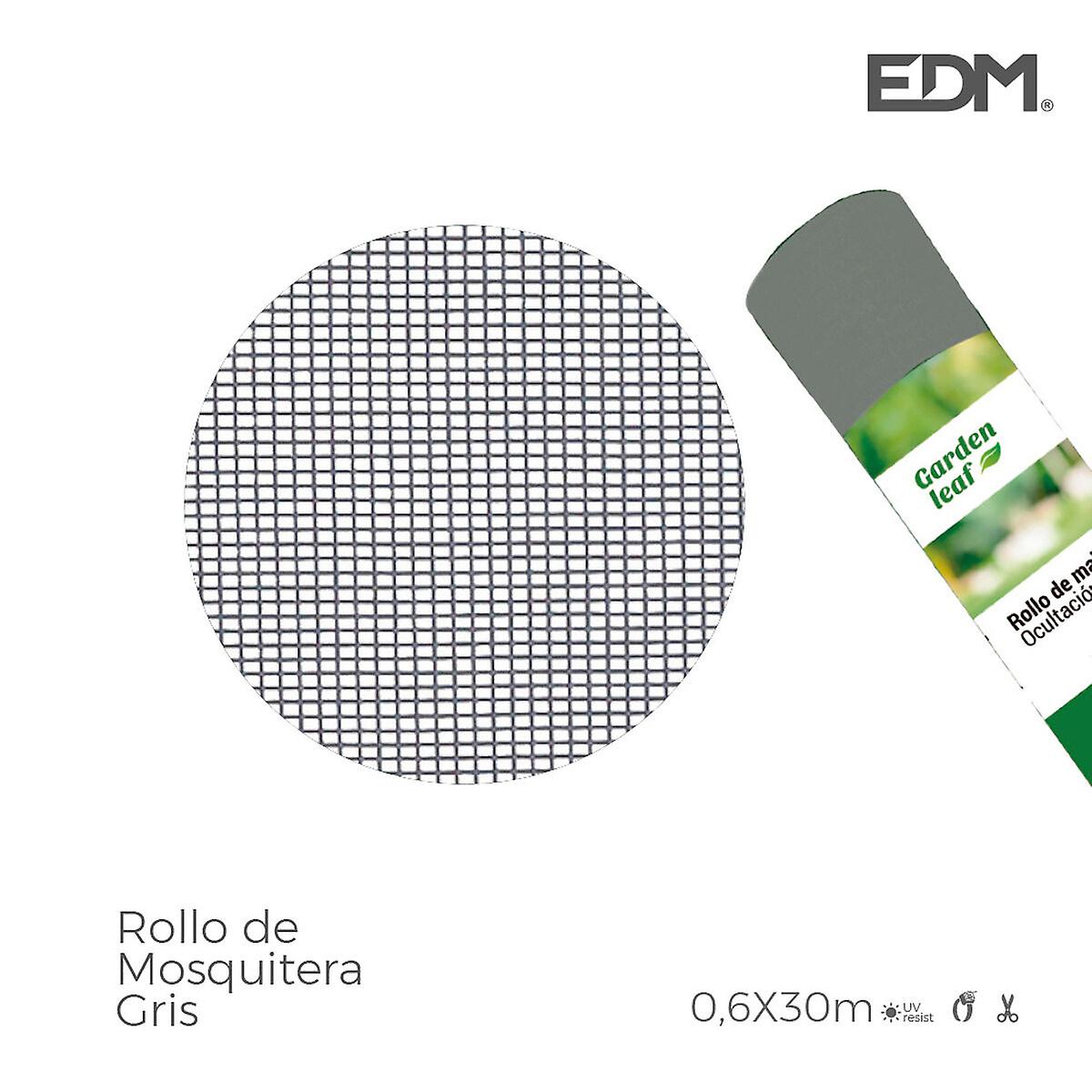 Mosquito net EDM Roll Fibreglass Grey (0，6 x 30 m)