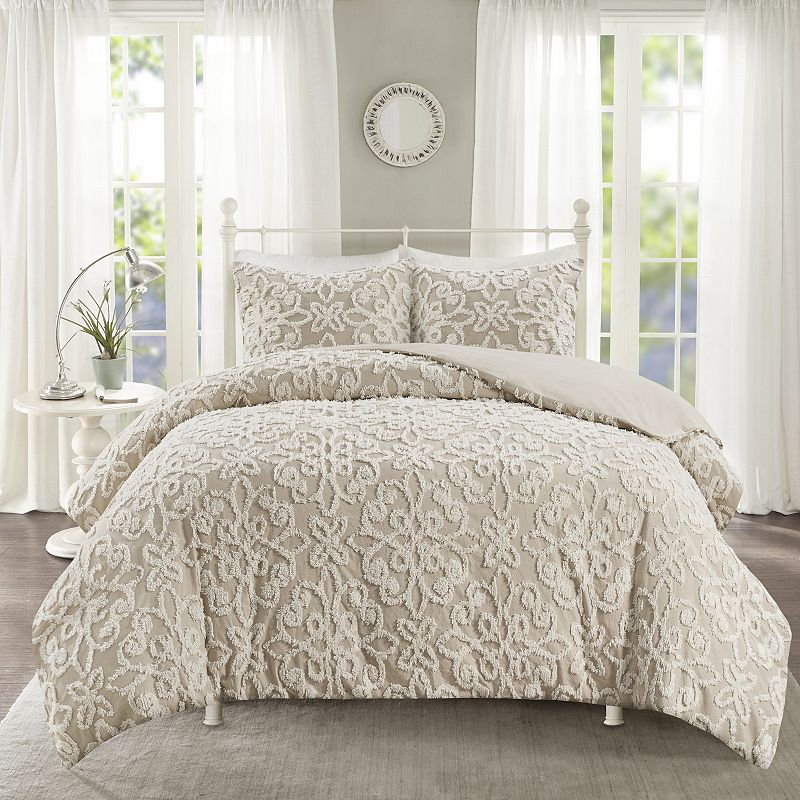 Madison Park Sarah 3-Piece Duvet Cover Set with Shams