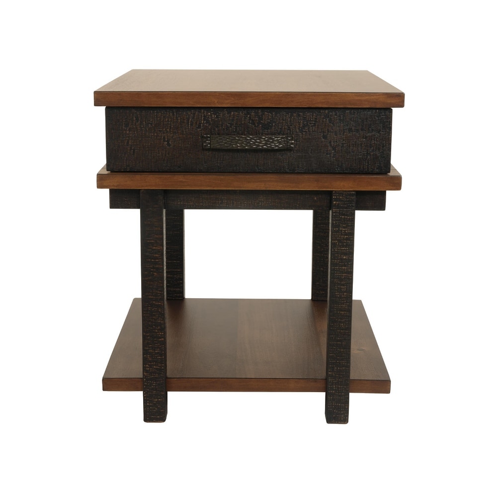 Stanah Brown Rectangular End Table