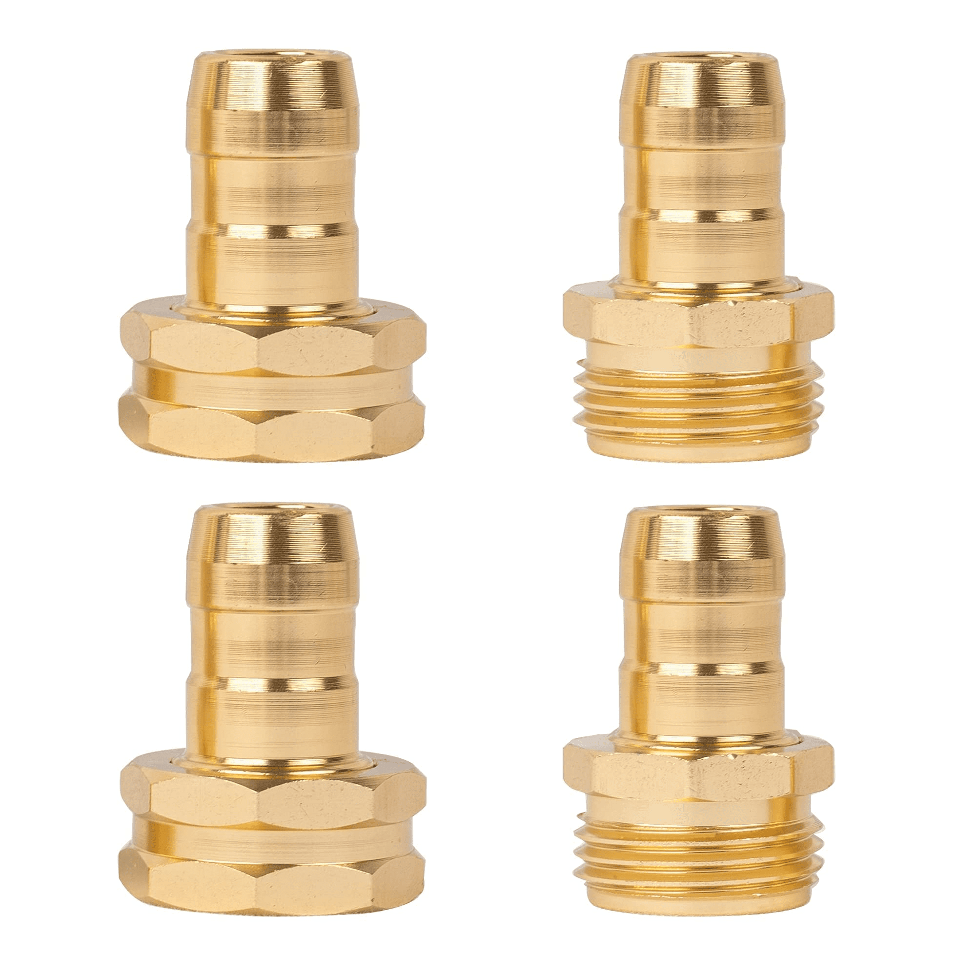 Garden Hose Repair Connector with Clamps， Fit for 3/4