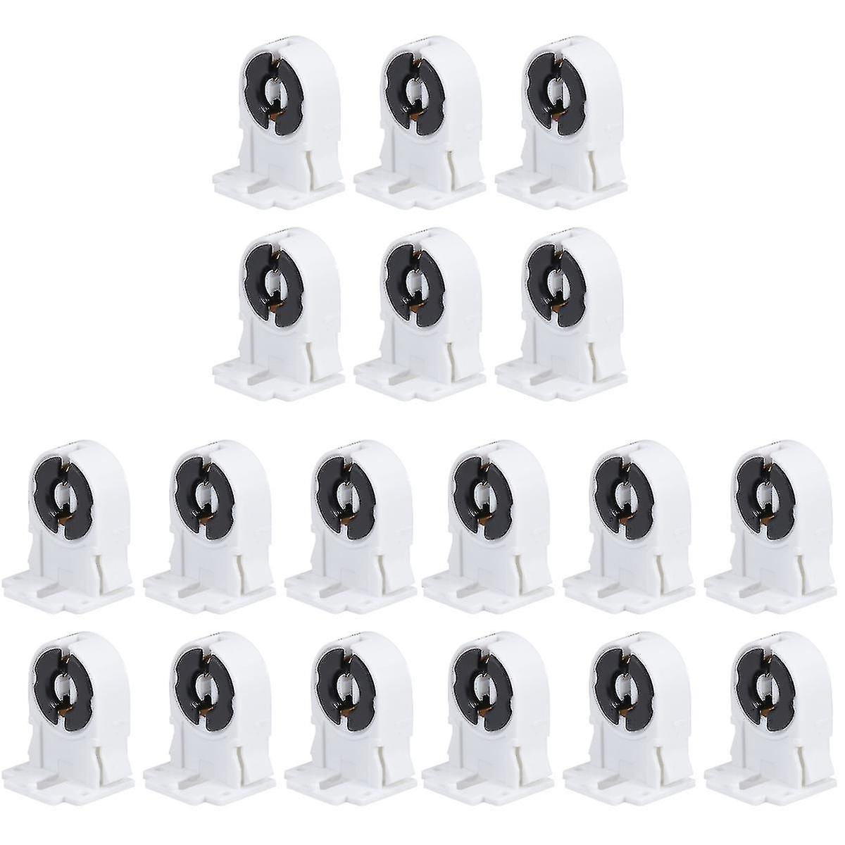 60 Pcs T8/g13 Fluorescent Lamp Holder Heat-resistant Lamp Holder Household Light Tube Holder For Home Office Bedroom (white)