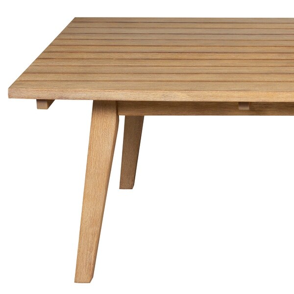 Cypress Outdoor Patio Coffee Table in Blonde Eucalyptus Wood