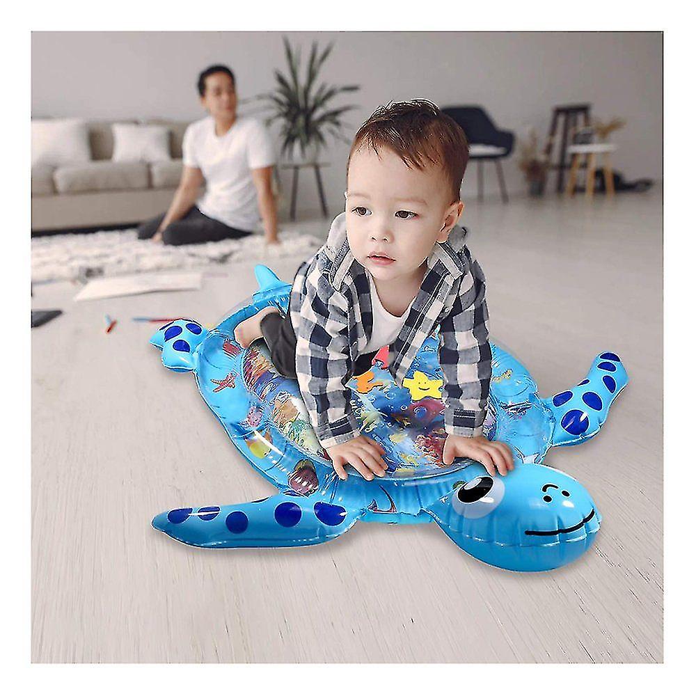 Baby Water Mat， Inflatable Turtle Baby Play Mat， Baby Water Mat， Big Tummy Time Mat