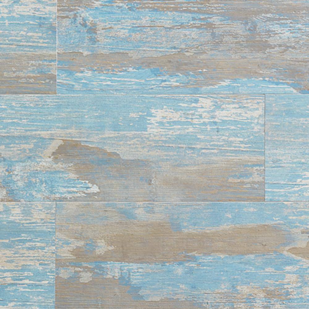 Grosfillex Element Wood 14 in. x 6 in. x 48 in. Blue Shiplap Resin Wall Panels (18-Pack) USC96354