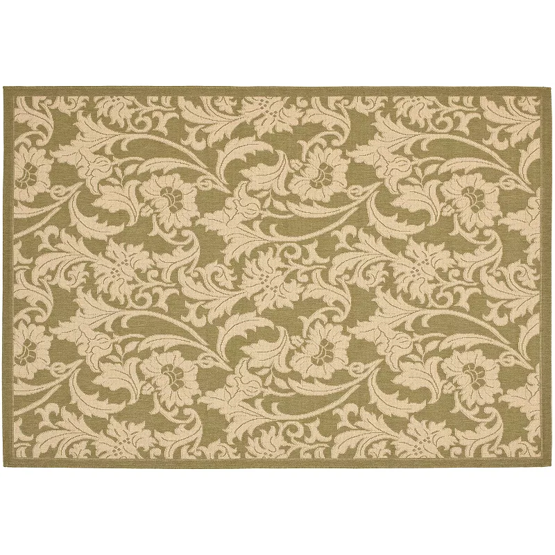 Safavieh Courtyard Floral Motif Indoor Outdoor Rug