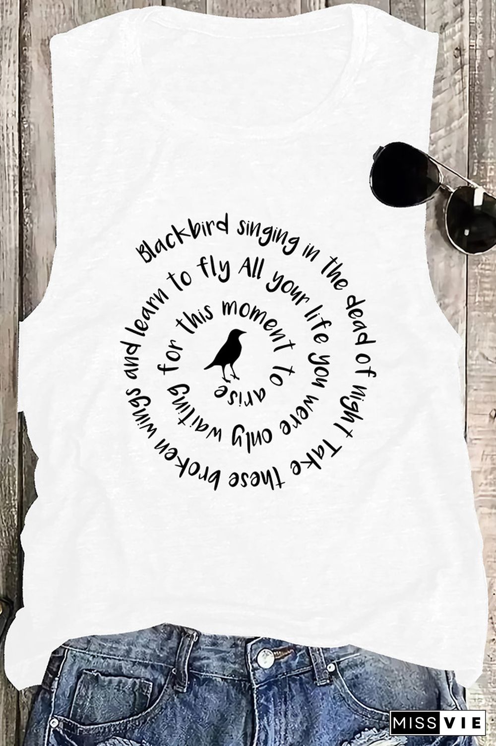 Blackbird Singing In The Dead Of Night Tank Tops