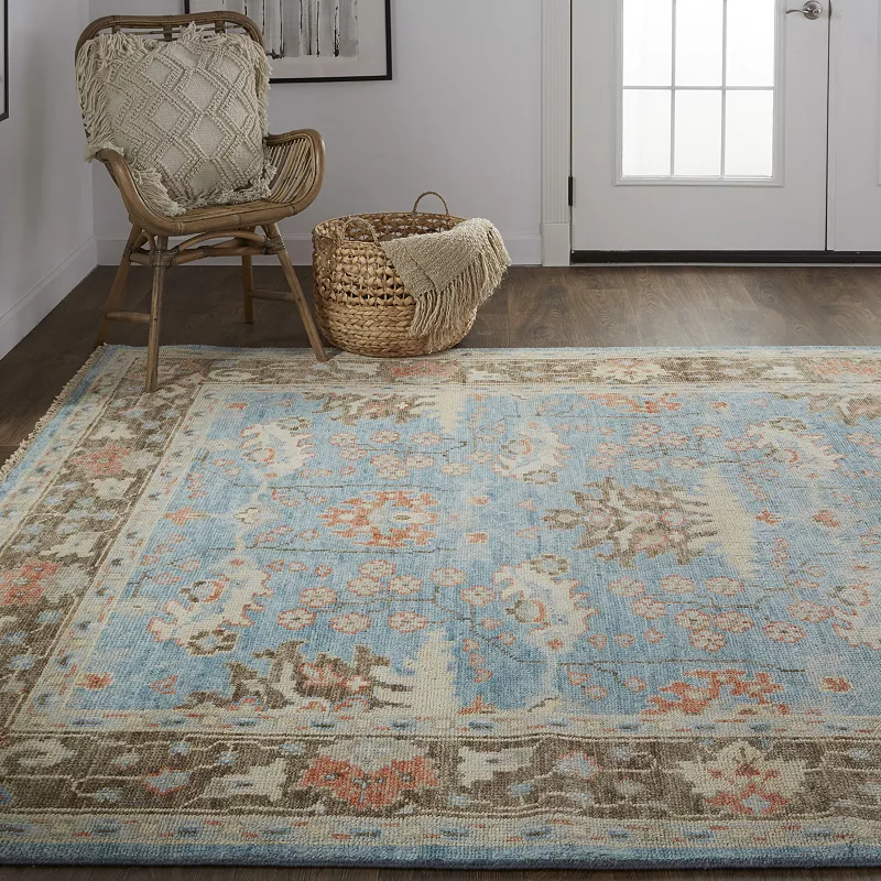 Weave and Wander Bennet Luxury Ornamental Floral Wool Rug