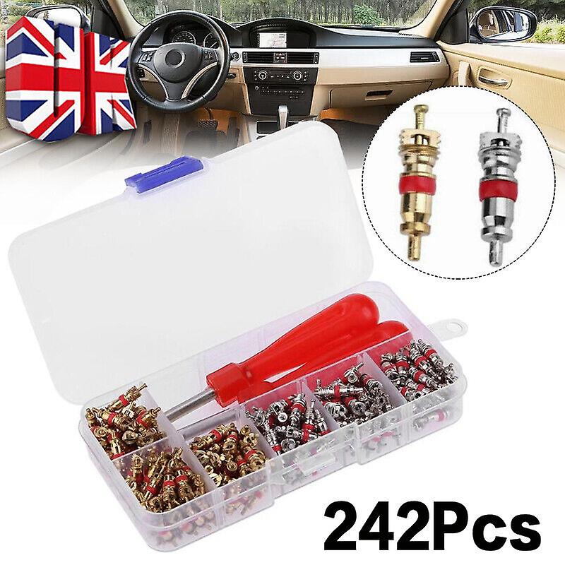 242pcs/set R134a Car A/c Air Conditioning Valve Cores Auto Car Air Con Tool Uk