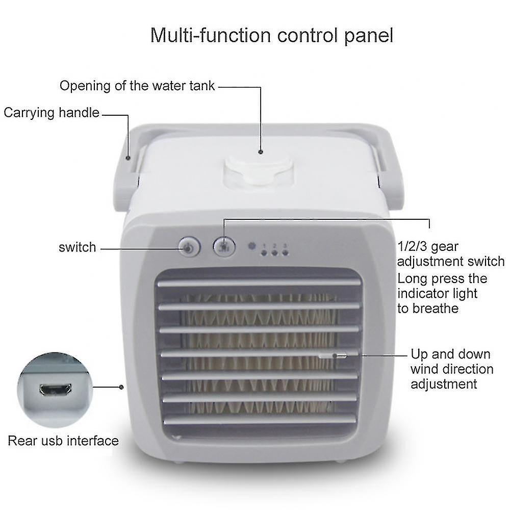 Mini Air Conditioning Fan Air Cooler Portable Conditioner Humidifier Purifier Room Cooling