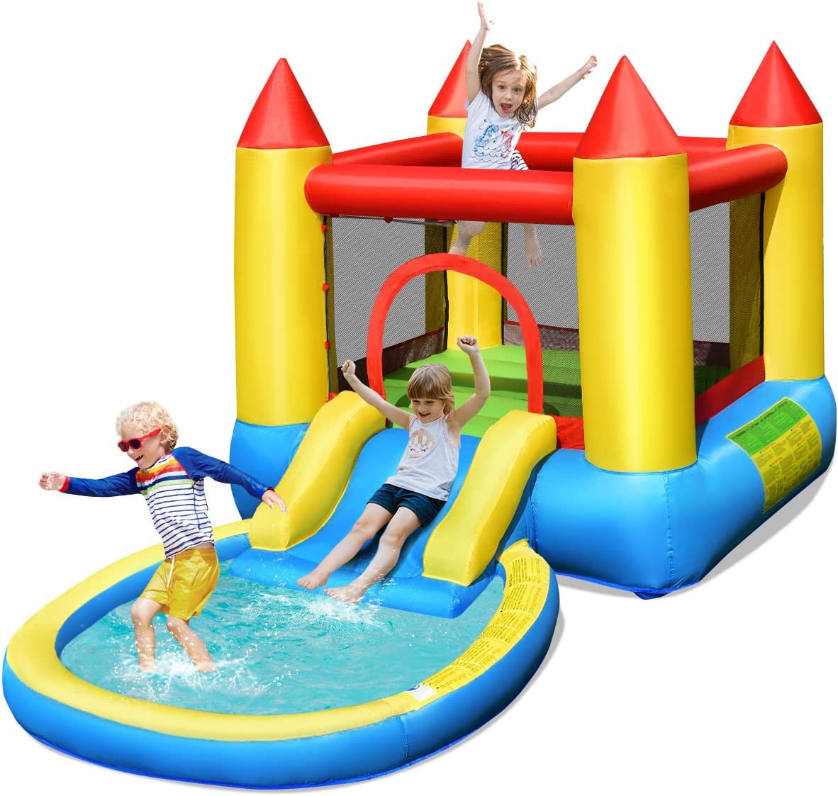 Castle Jumping Bouncer with Water Slide for Outdoor