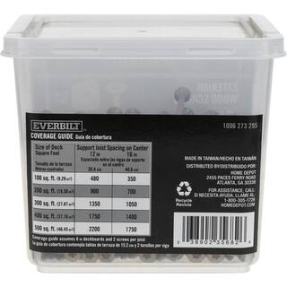 Everbilt #10 x 6 in. Star Drive Flat Head Exterior Wood Screws 5 lbs.-Box (177-Piece) 117361